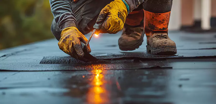 EPDM Roof Repair Tape Application in Cicero