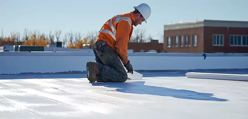 Flat Roof Drain Installation in Cicero
