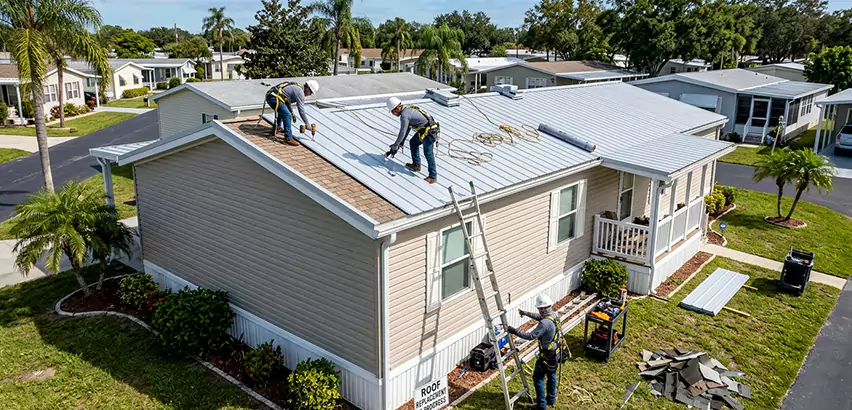 Mobile Home Metal Roof Replacement in Cicero