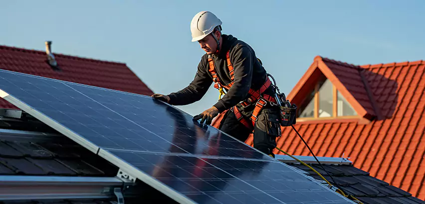 Solar Panels on Steel Roof Installation in Cicero