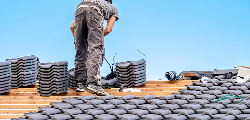 Replacing Tile Roof Underlayment in Cicero