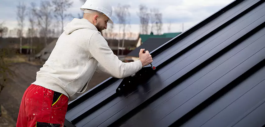 Tin Roof Ridge Cap Installation in Cicero